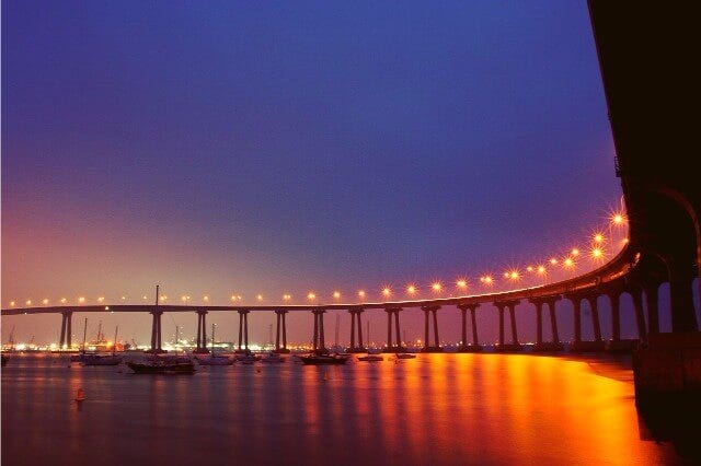 San Diego - Coronado Bridge at night