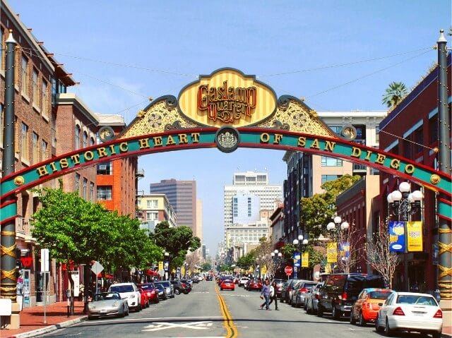 The iconic Gaslamp Quarter sign